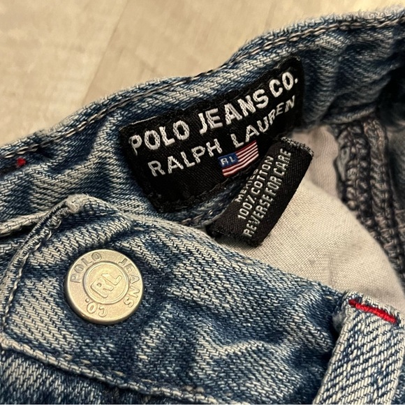 Vintage polo jeans Ralph Lauren little boys size 6 100% cotton Jean shorts Jorts - Picture 8 of 8
